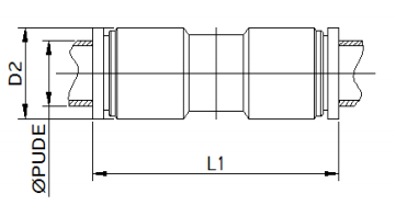 Stainless Steel Straight Joiner Push Fit Fitting